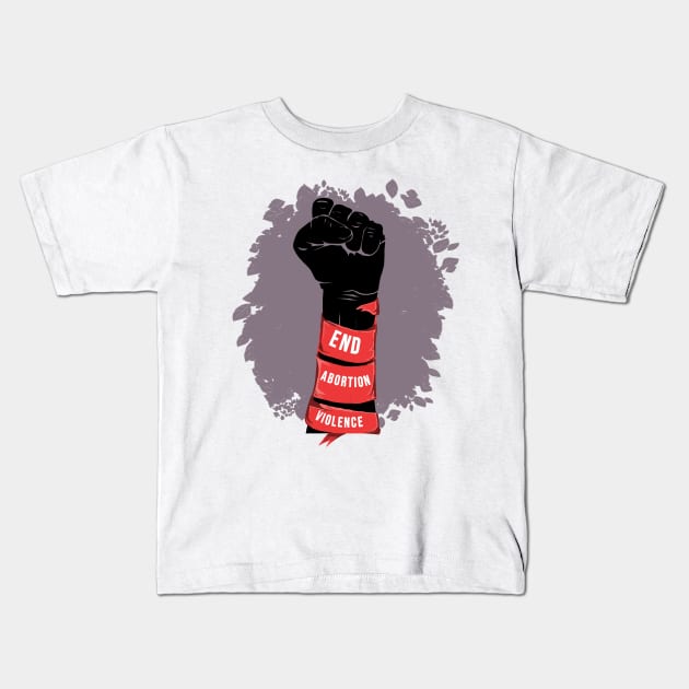 Pro Life Fist Design Kids T-Shirt by Eyanosa